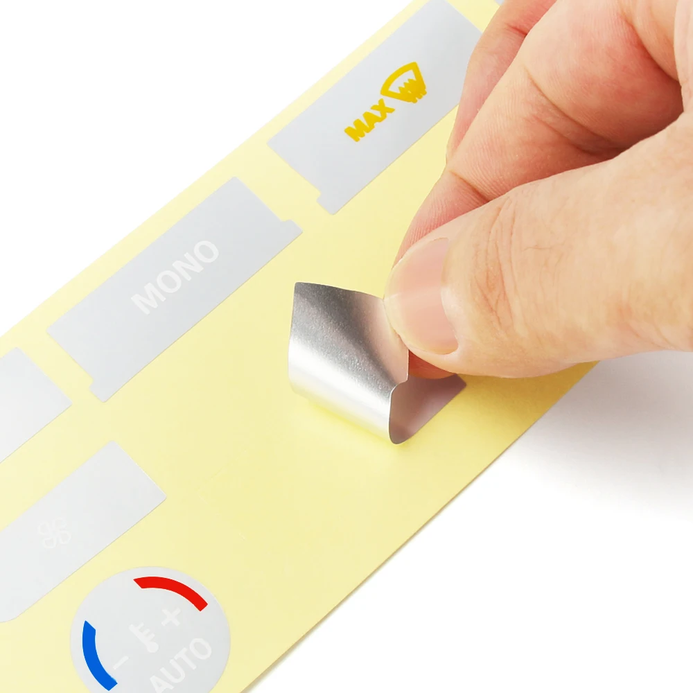 Набор серебристых/черных наклеек для ремонта автомобильных кондиционеров