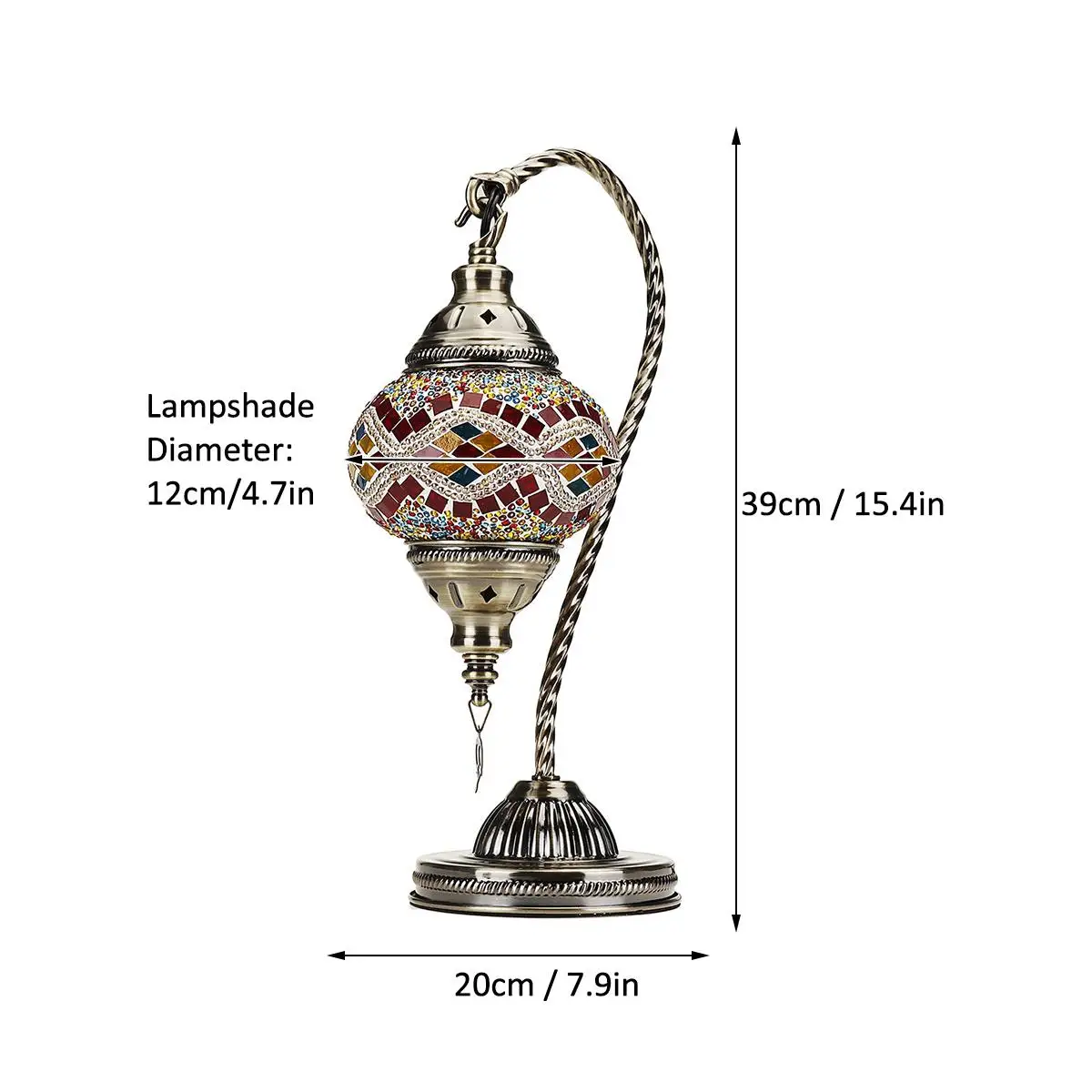 

Vintage Turkish Style Table Lamp Romantic Handmade Bedside Lamp Night Lights for Home/Bar/Restaurant Fixture Decor 110-240V E27