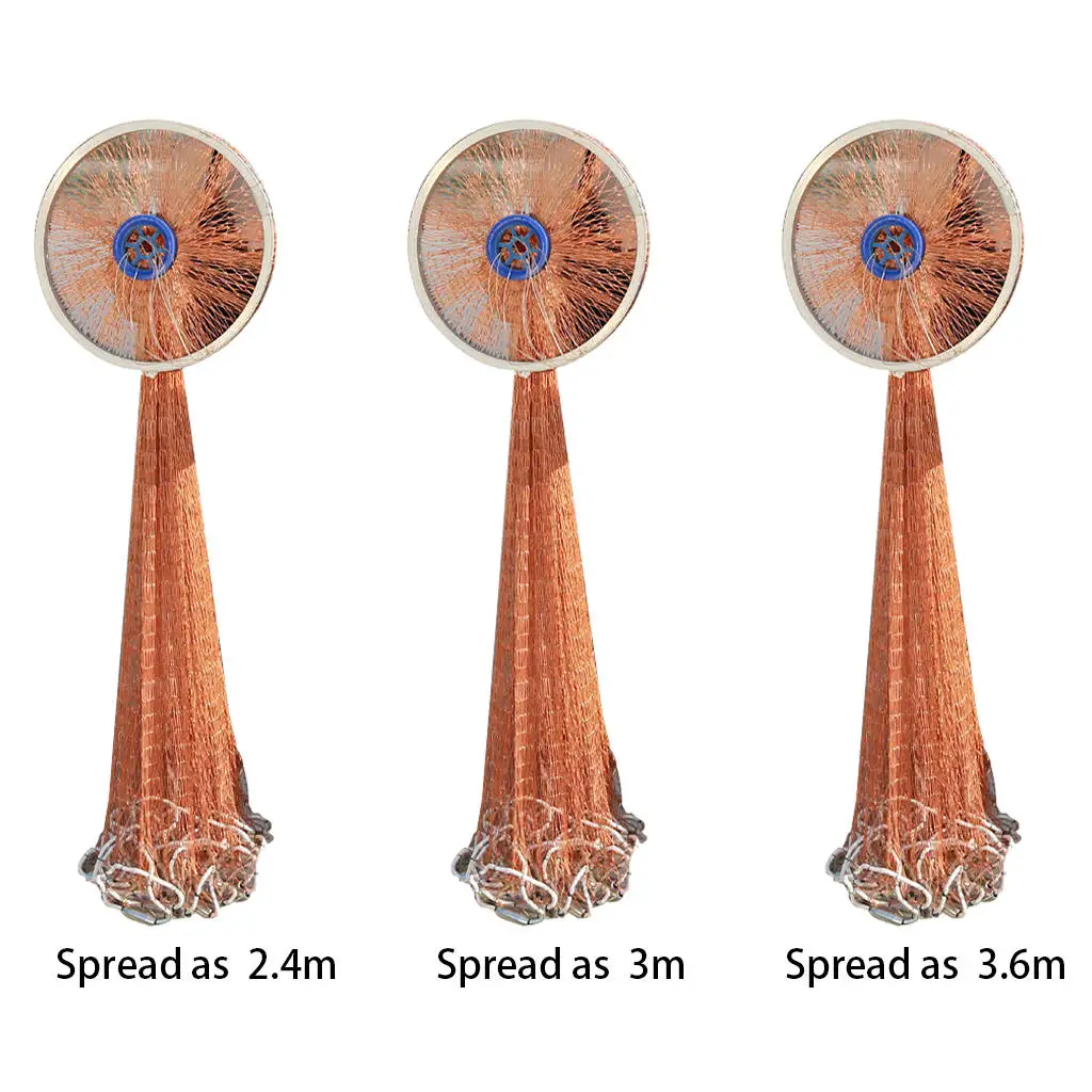 

Рыболовная кастинговая сеть для соленой воды, алюминиевая Тяжелая груза, в американском стиле для пресной воды, 8/10/12 футов