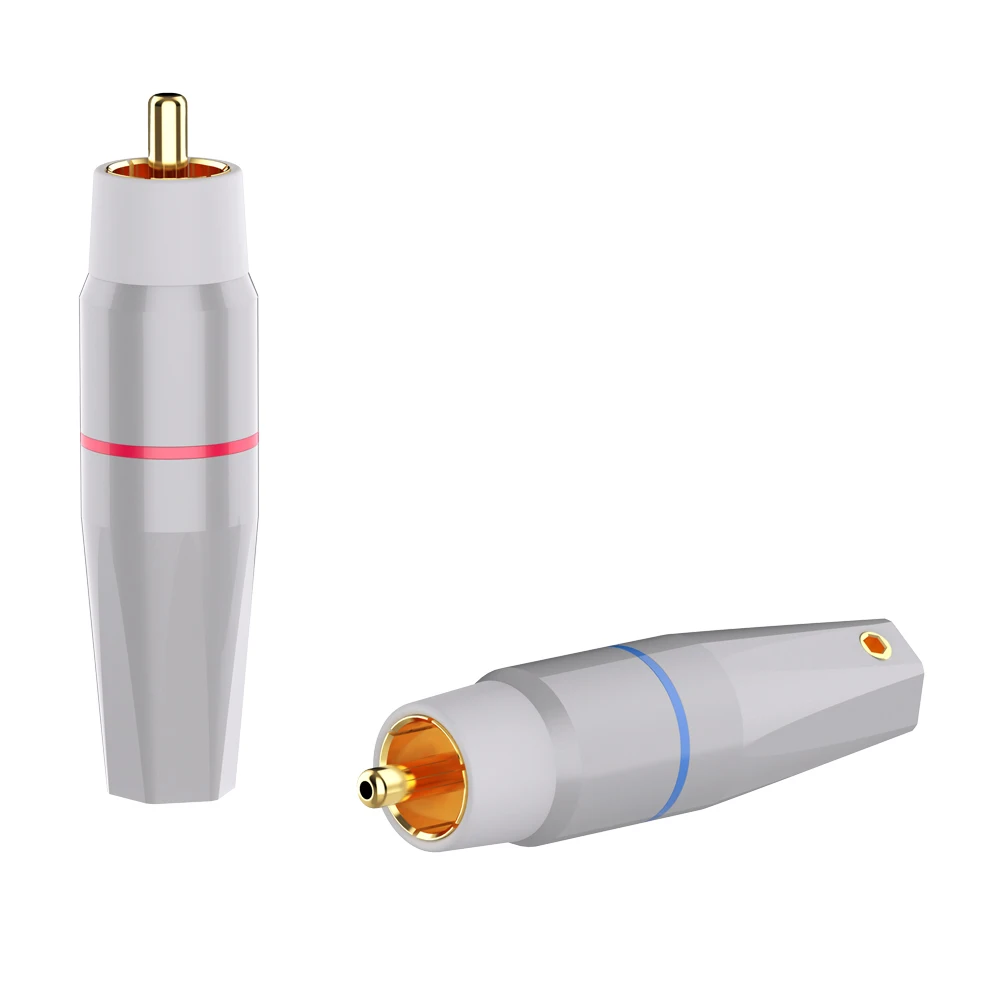 Monosaudio R200 99.998% Pure Copper Rhodium/Gold Plated Audio Connector Signal Input Output RCA Terminal Amplifier CD TV plug