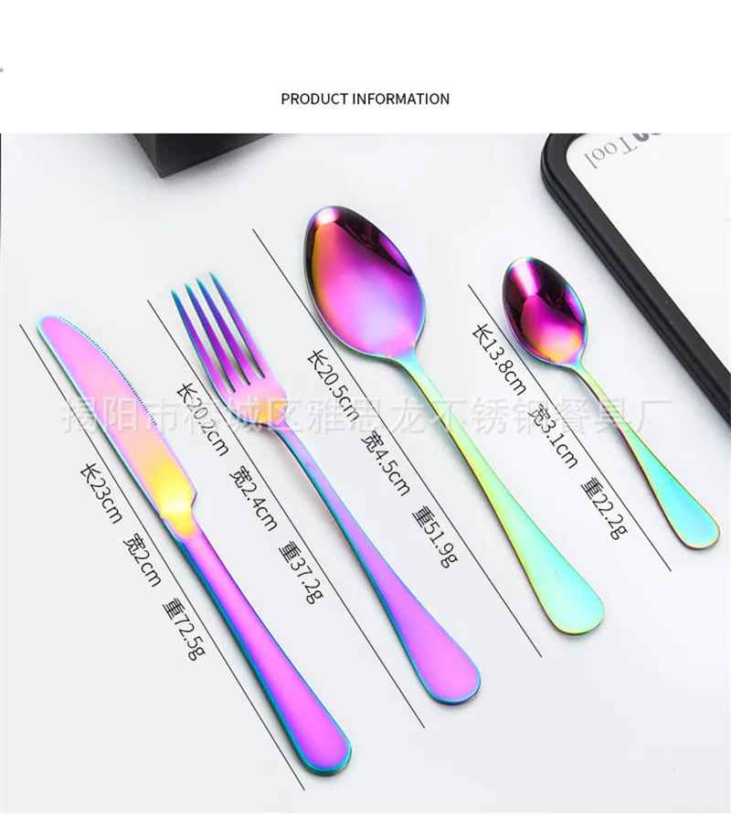 

Kitchen Tableware Cutlery Set Silver Cutlery Set Stainless Steel Luxury Dinnerware Fork Spoon Knife Western Dinner Set Gold