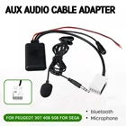Bluetooth Aux приемник кабель адаптер с микрофоном для Peugeot 207 307 407 308 для Citroen C2 C3 RD4 беспроводной Aux модуль