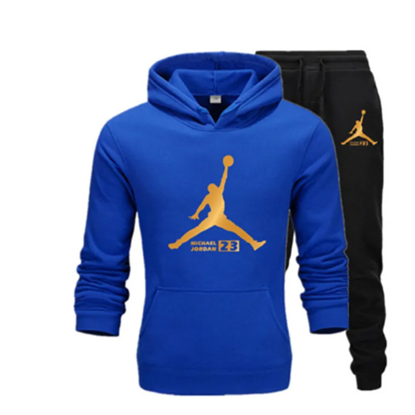 23 JORDAN осень зима горячая распродажа мужские комплекты Толстовка + штаны из двух