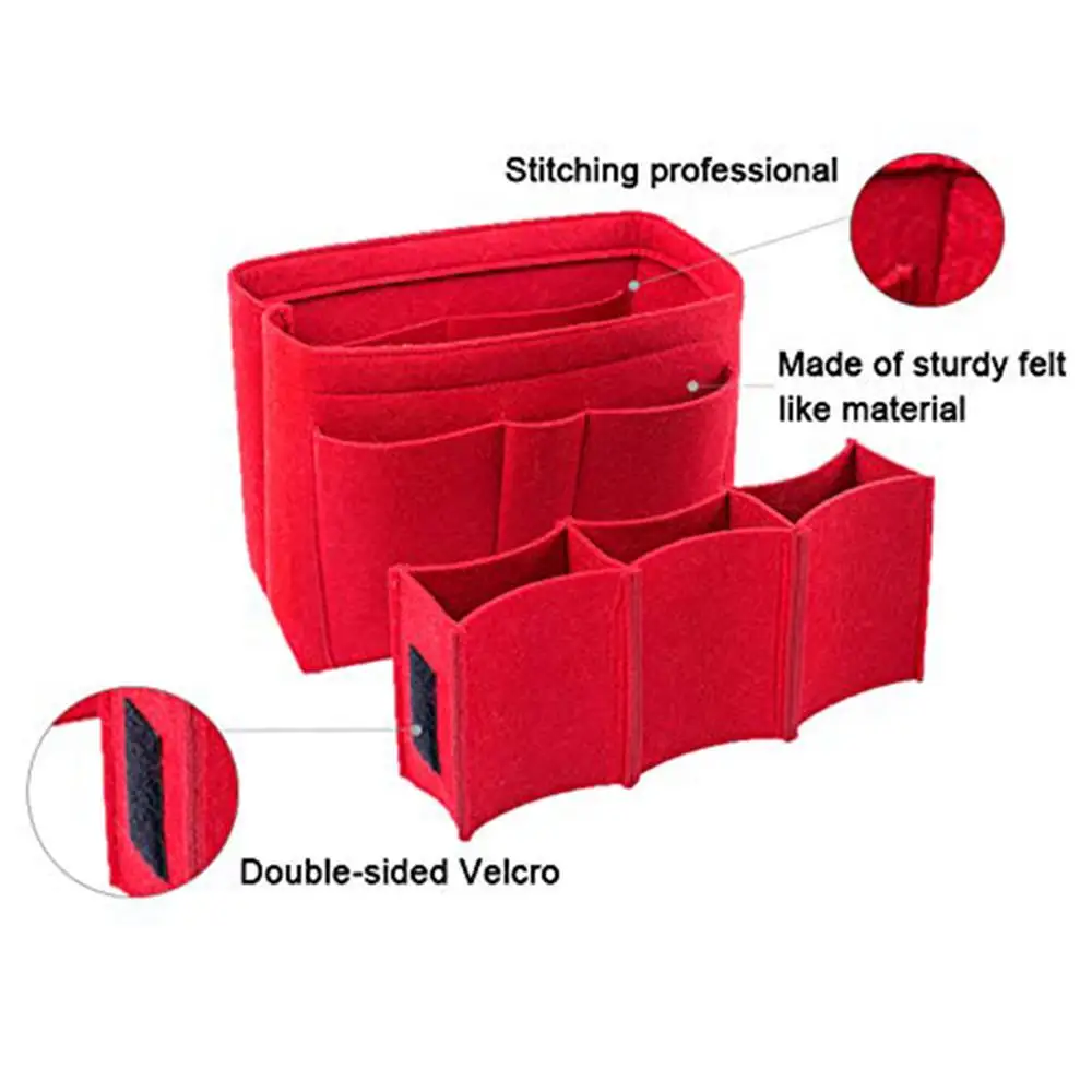 Органайзер для макияжа многосекционный однотонный Большой Вместительный