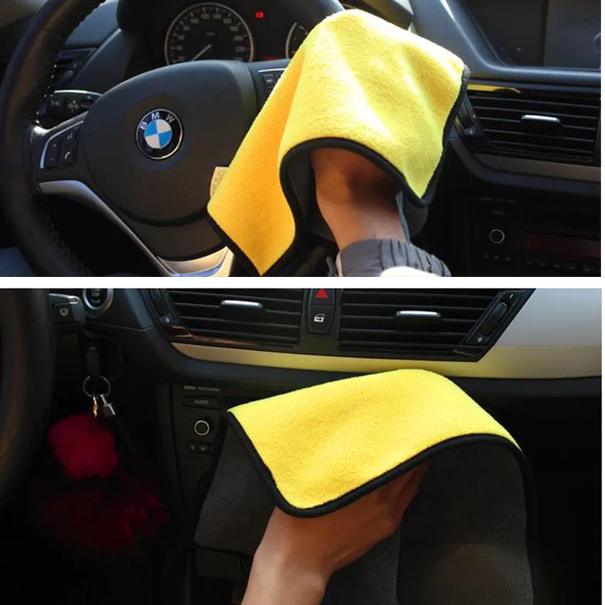 

30x30CM Car Wash Microfiber Cleaning Care Towel For Acura MDX RDX TSX Seat Leon Ibiza Toledo Saab 9-3 9-5 93 Infiniti q50 FX35