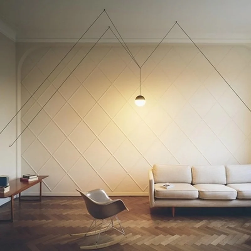 Современные шаровые подвесные светильники DIY Геометрические линии струнные