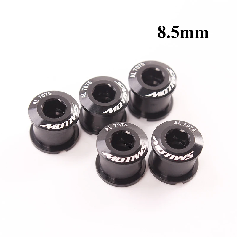 5PCS-Black-8.5mm 5 шт. болты для велосипедных цепей одинарные/двойные/трехскоростные винты для велосипедных кривошипов и цепных колец MTB Аксессуары для велосипеда - Цвет: 5PCS-Black-8.5mm