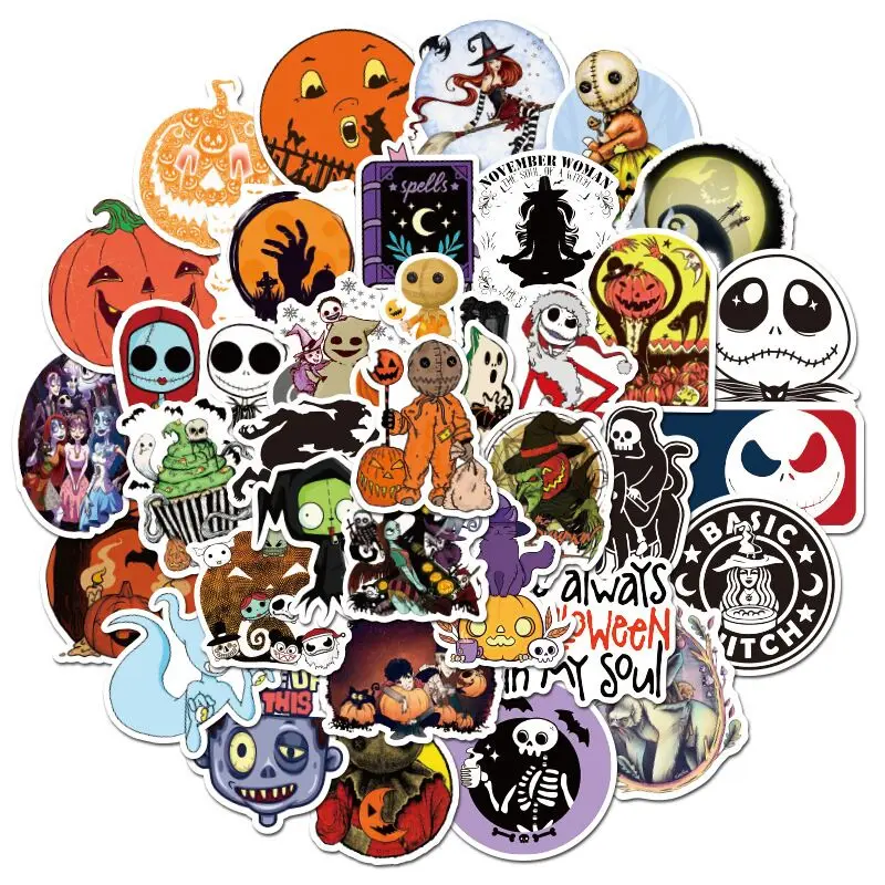 50 шт. наклейки на Хэллоуин в виде граффити | Игрушки и хобби
