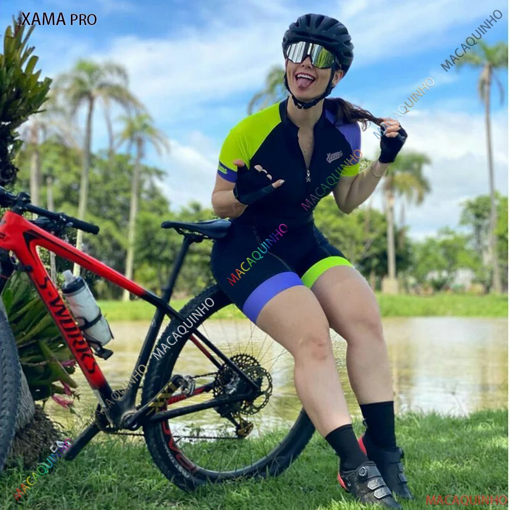 Женский велосипедный комбинезон XAMA Pro Бесплатная доставка в Бразилию |