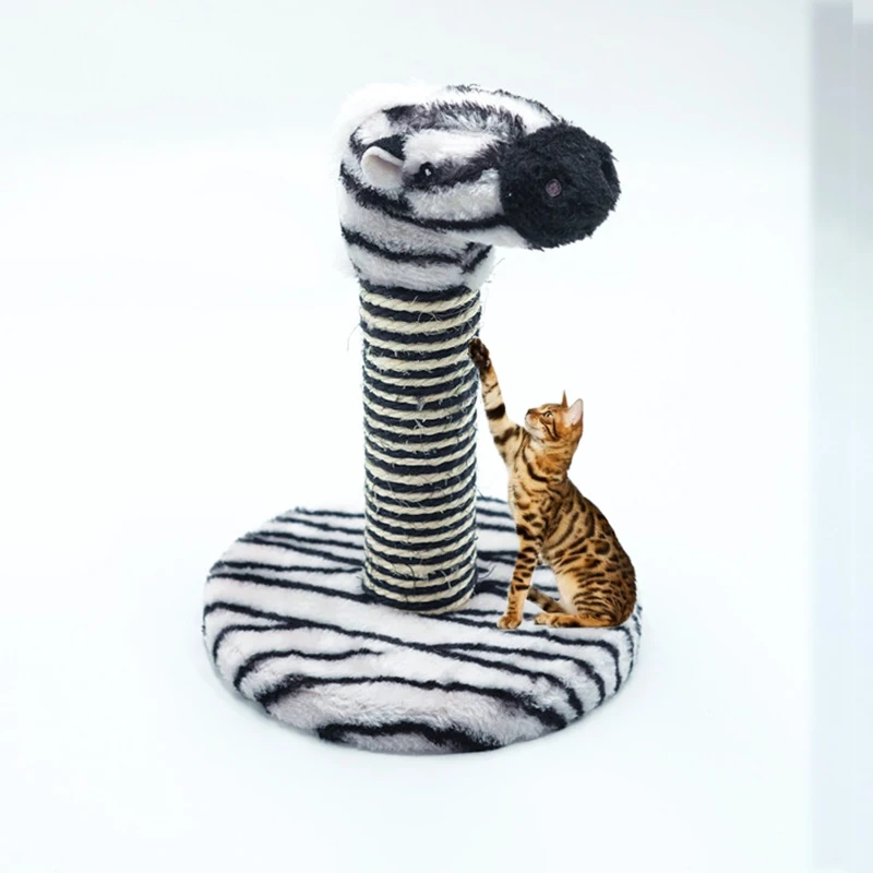 Sisal Cat Scratching Post Animal Plush Climbing Scraper Frame Creative Toys Pet Supplies когтеточка для кошек | Дом и сад