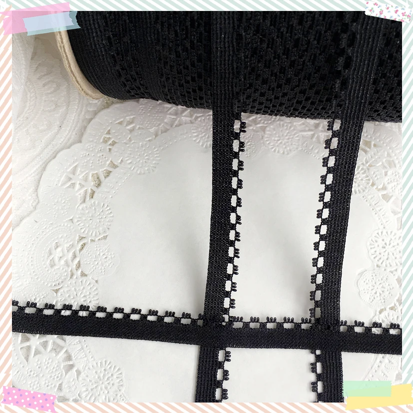 5 ярдов/Тайвань 1 см черный импортный без ракушек узкое кружево сделай сам ручная