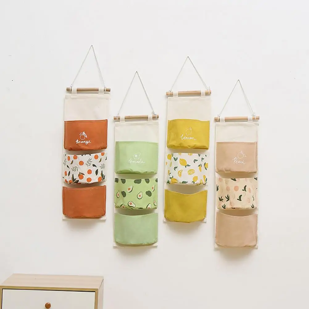 

Practical Good Wall Hanging Organizer Bag Wood Organizer Bag No Odor for Home