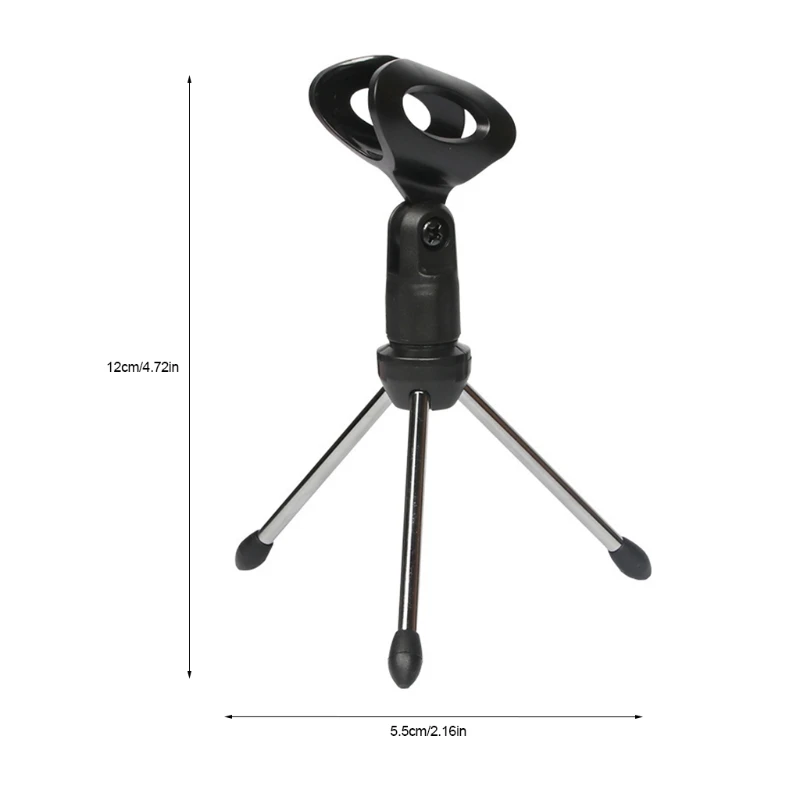 

R58A Mini Foldable Desk Microphone Tripod Adjustable Height Mic Mount Holder Microphone Support Pedestal Para Microphone