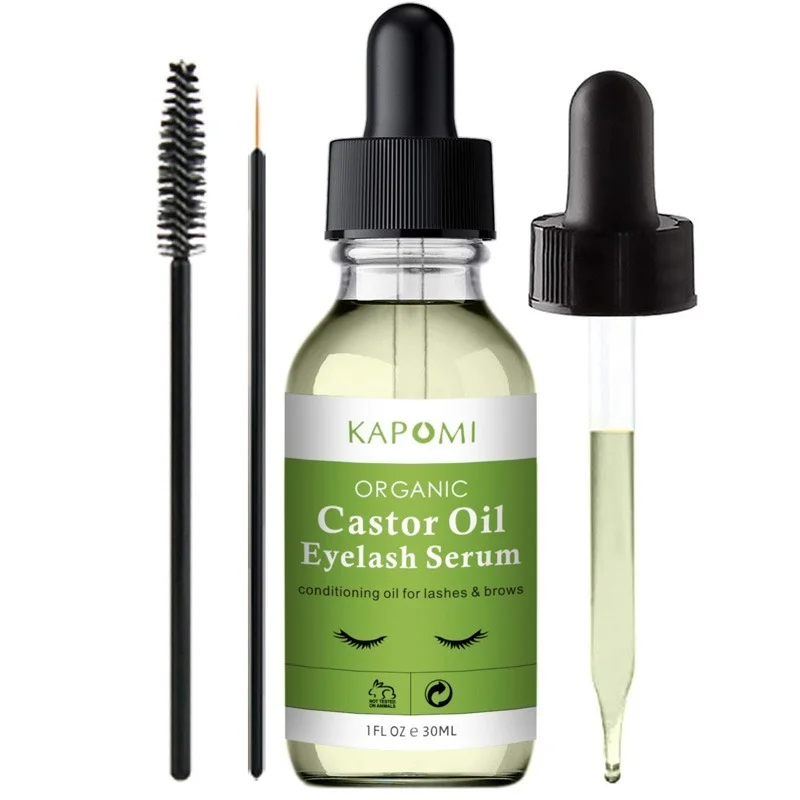 

100% Pure Organic Castor Oil Mascara Essence Natural Mascara Eyelash Growth Fluid Containing Mascara Brush Eye Care