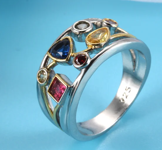 

YTF1344 925 Sterling Silver Ring women's imitation ring zircon women's ring