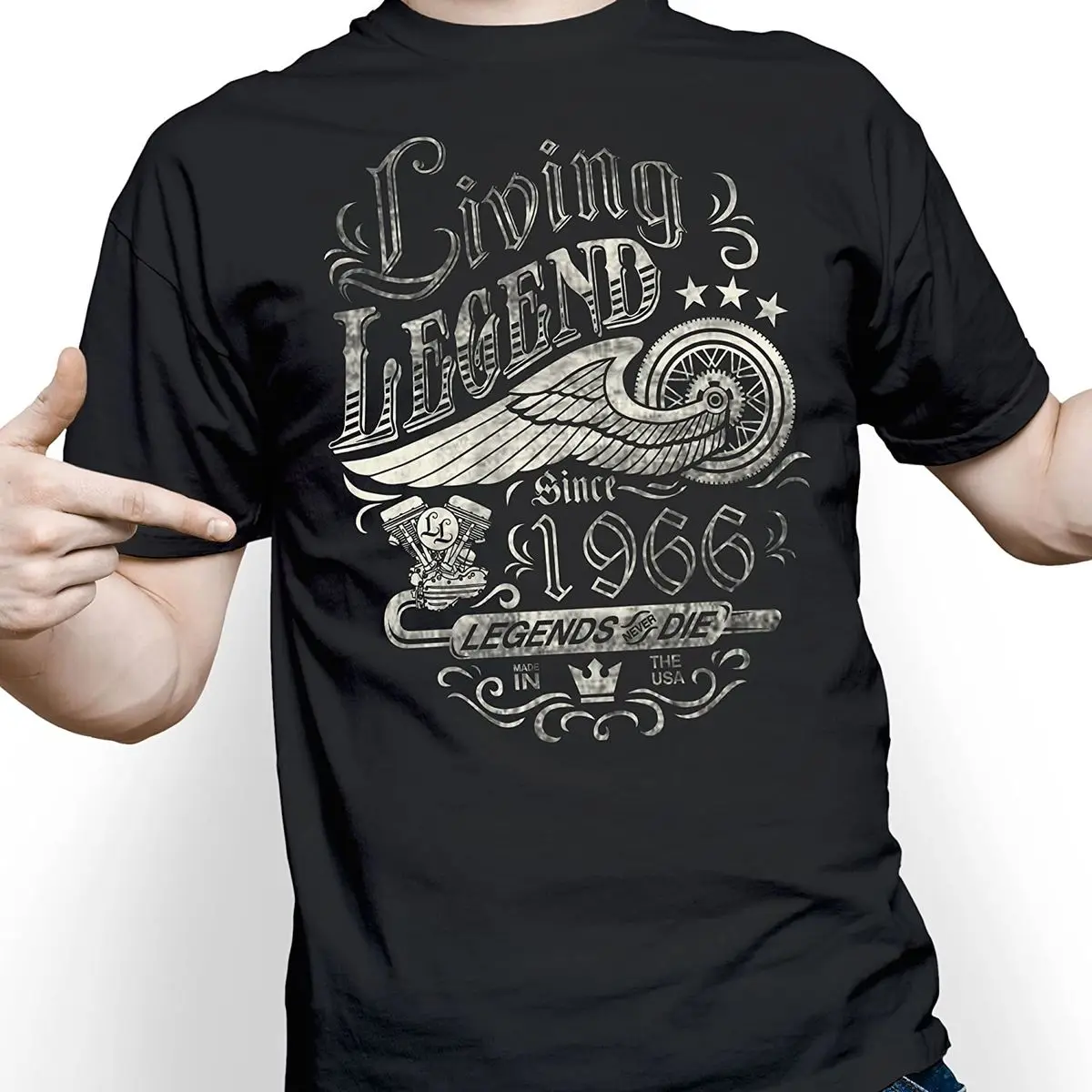 

Fashion Cool Men T shirt 55th Birthday Gift Shirt - Living Legend 1966 Legends Never Die Women Funny print tshirt