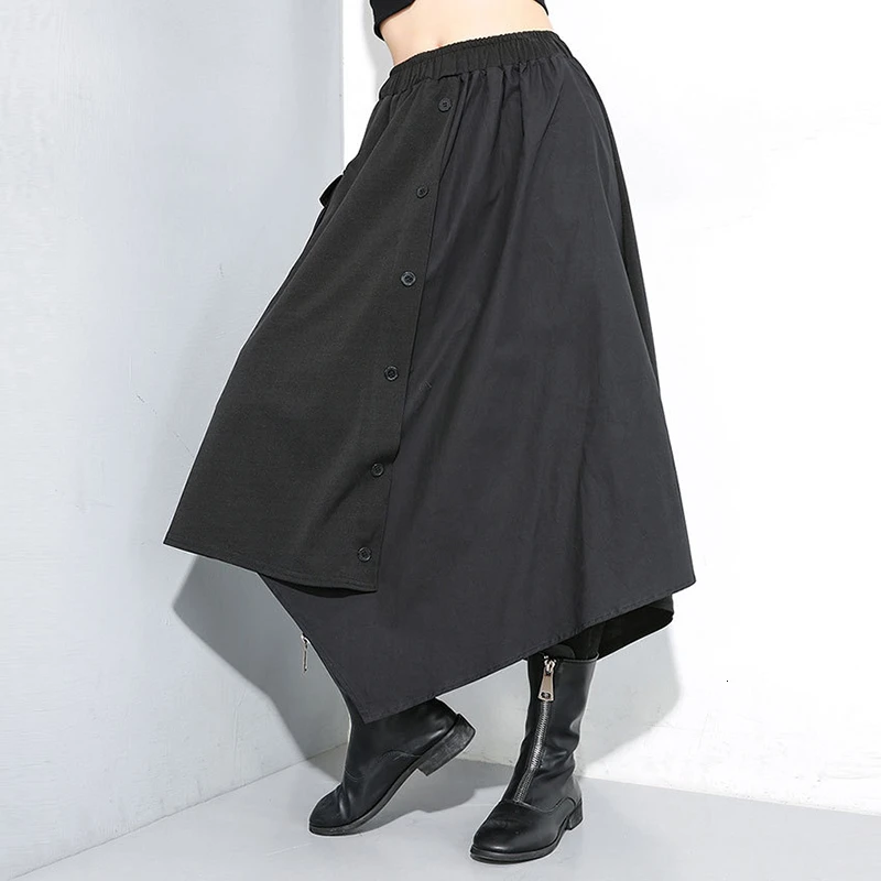 Женская Асимметричная юбка CHICEVER асимметричная средней длины с принтом и высокой