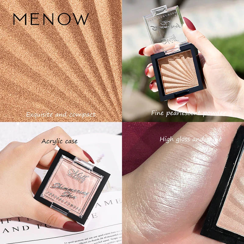 MENOW лицо хайлайтер бронзер пудра Макияж палитра 7 цветов Алмазные тени для носа