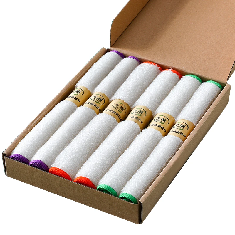 Кухонное полотенце JOYBOS из бамбукового волокна обезжиривающее для посуды без