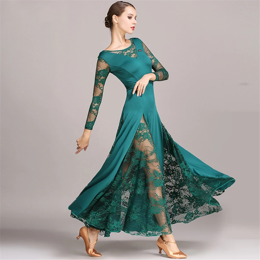 

New 4 Colors Spanish Flamenco Dress for Women Girls Gypsy Dancing Skirt Lace Stiching Sexy Big Wing Solid Dress Vestido Costume