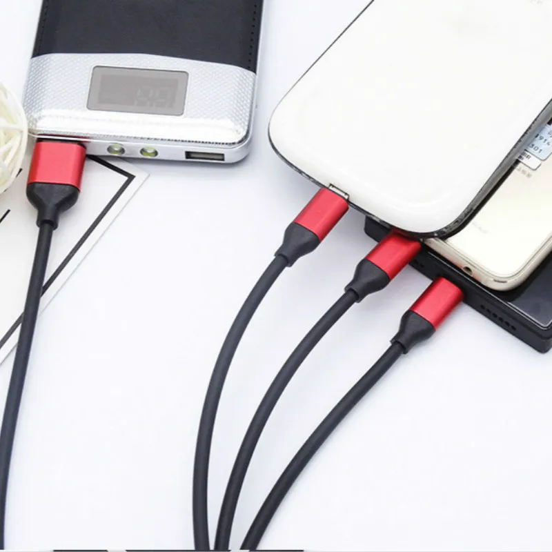 3 в 1 мульти usb type C зарядный кабель для iPhone sony сотовый телефон смартфон Micro USB зарядное устройство Kabel Cabo несколько USB C Line1.2m