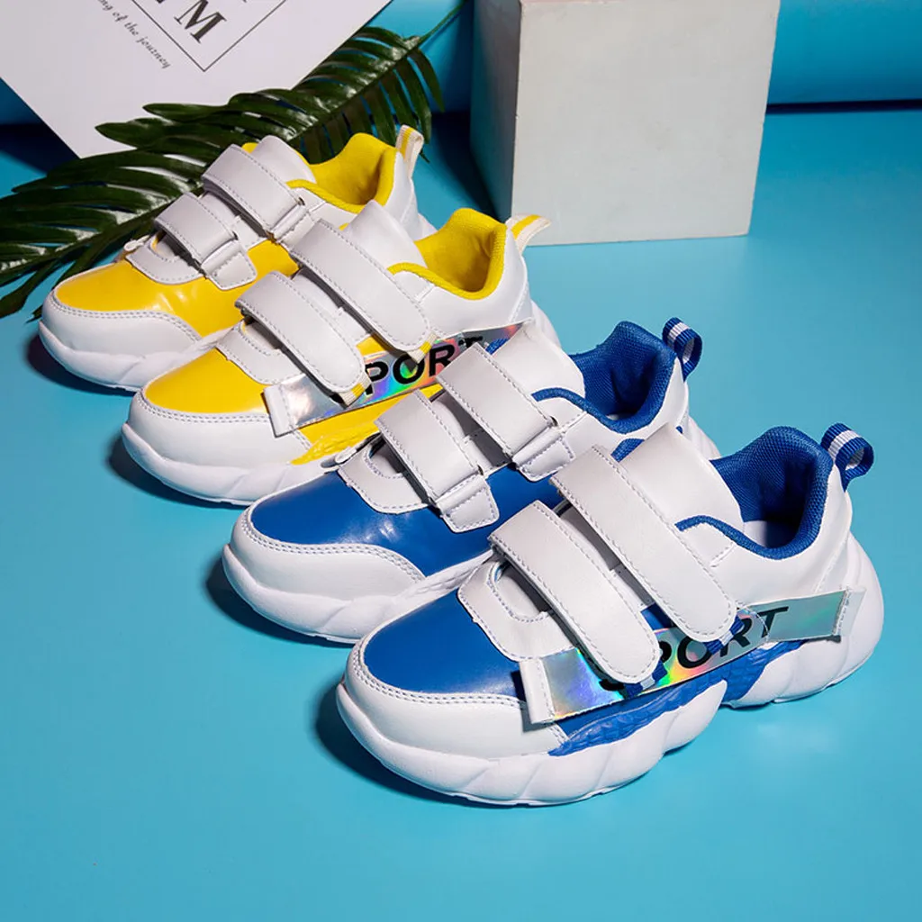 

Children's Sport Shoes for Boys Sneakers Girls Sneakers Laser Hit Color Leather Lightweight Breathable Casual Walking Shoes