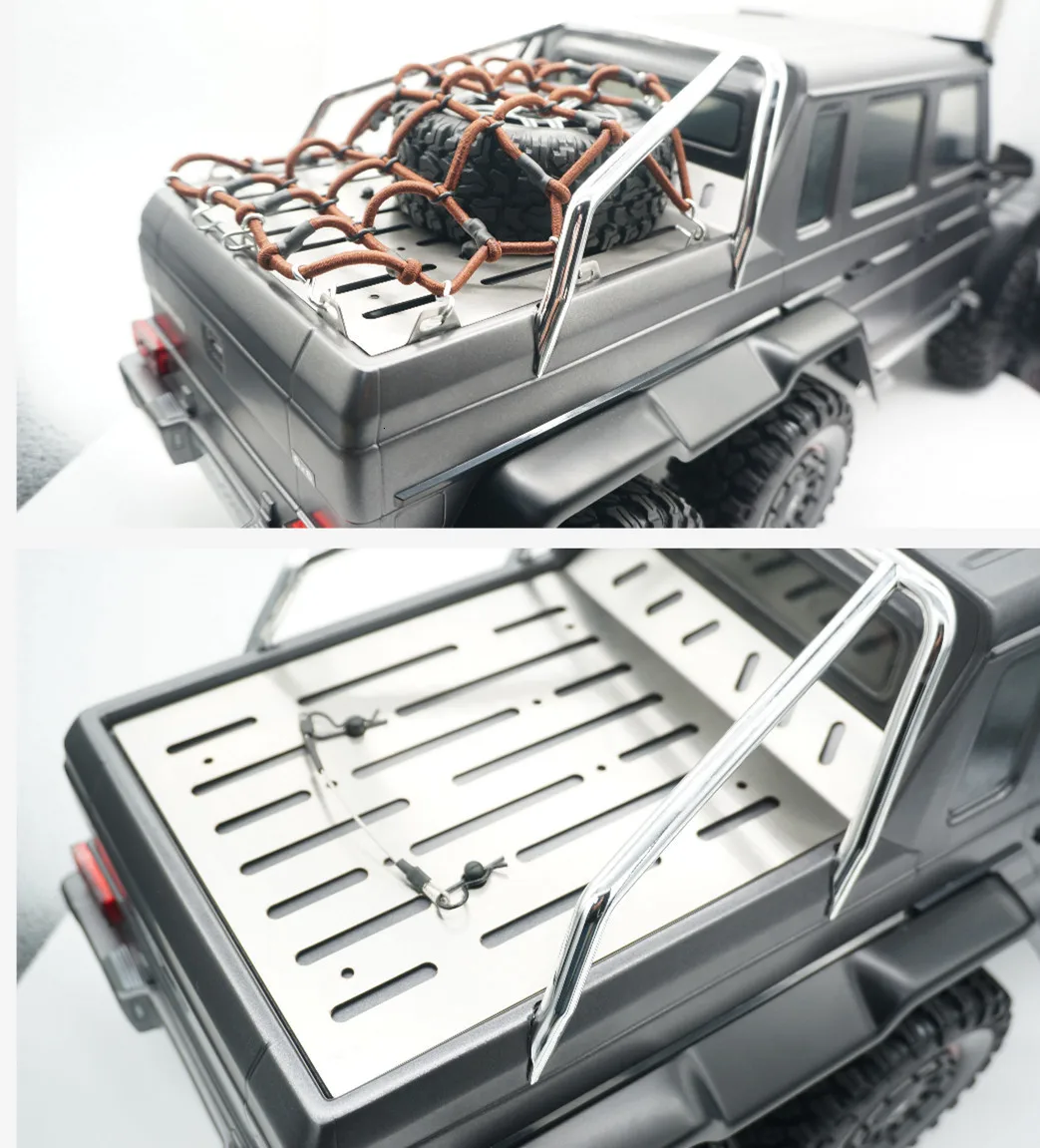 

Stainless Steel Trunk Tail Box Metal Plate Guard For 1/10 RC Crawler Car Traxxas TRX6 G63 6x6