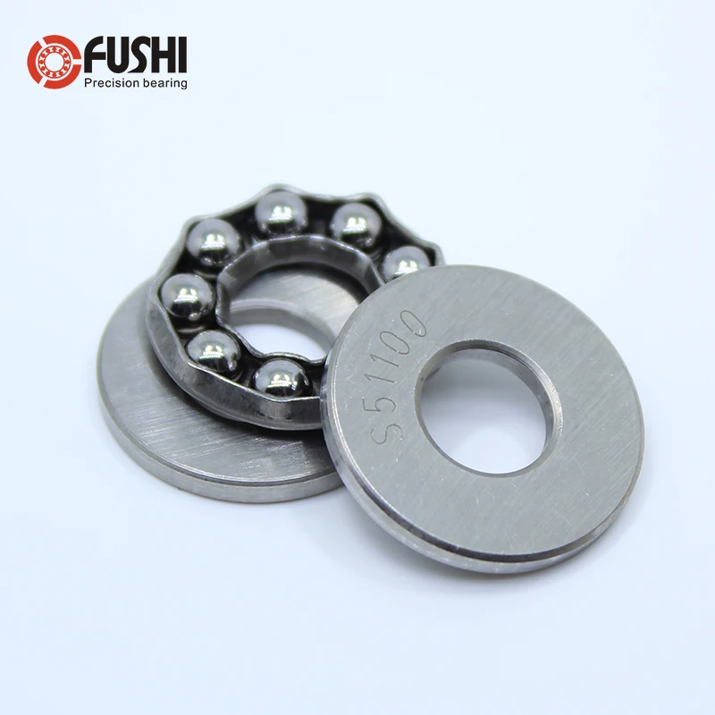 S51100 подшипник 10*24*9 мм(2 шт) ABEC-1 из нержавеющей стали упорные S 51100 шарикоподшипники
