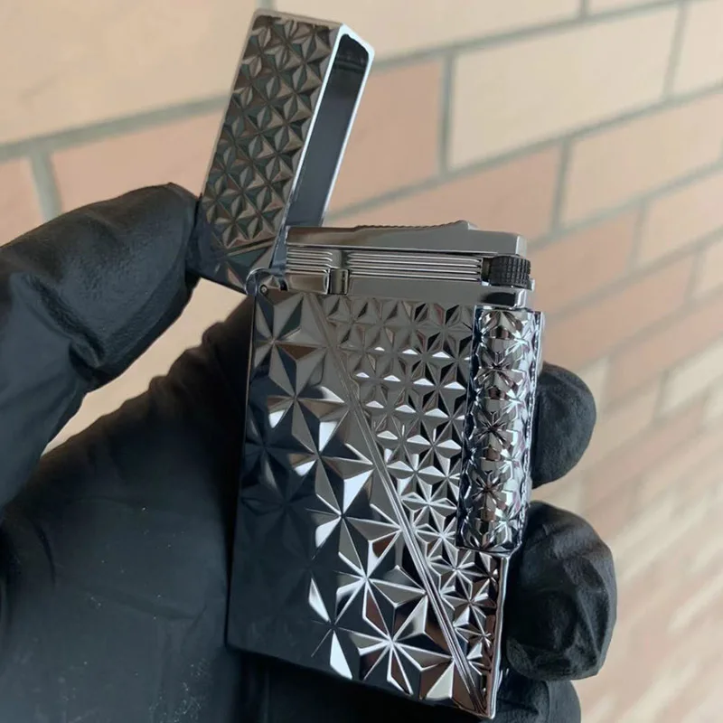 Новая Винтажная яркая звуковая газовая зажигалка dupont, ветрозащитная медная Зажигалка для сигарет