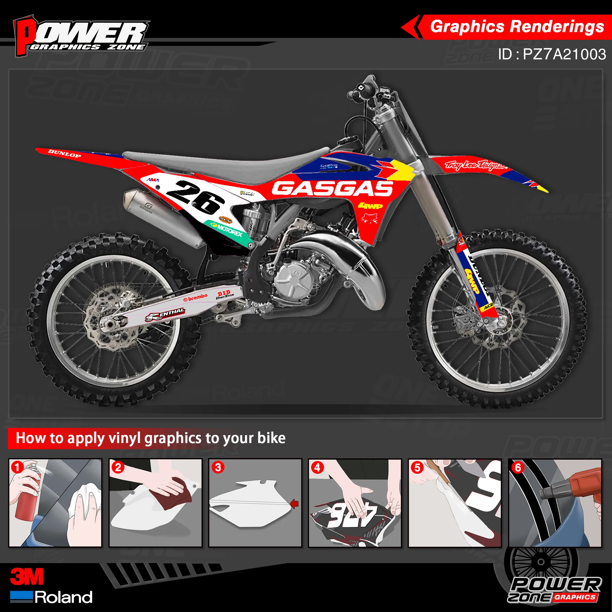 Персонализированные графические фоны PowerZone Team наклейки 3M Набор наклеек для GASGAS
