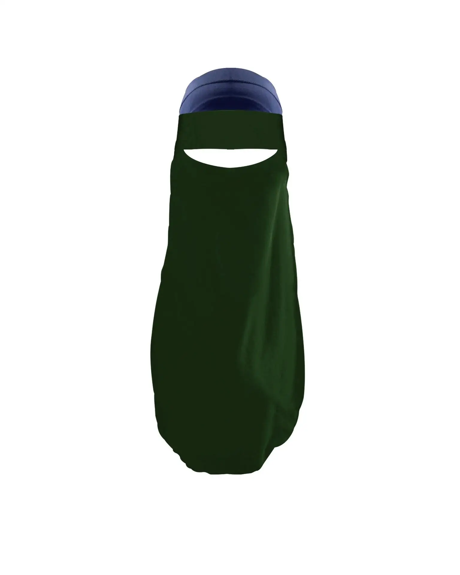 Скромный мусульманский женский Niqab вуаль цельный исламский хиджаб покрывающий лицо шарф арабский никаб Ближний Восток химар Амира простой - Цвет: Зеленый