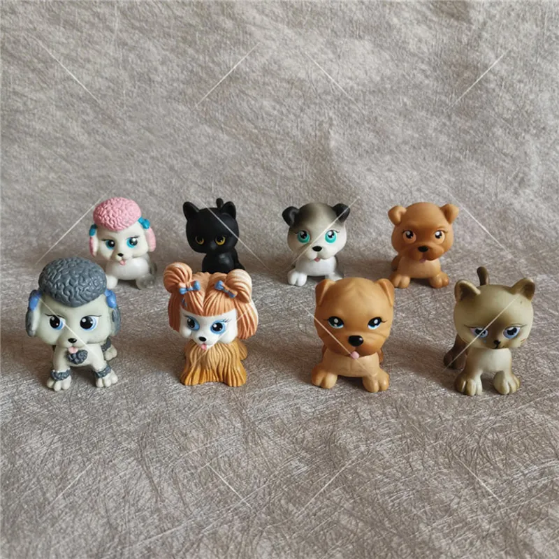 4 шт./лот аниме мультфильм собака Лапа щенок Пудель модель Фигурка кошка kawaii милый