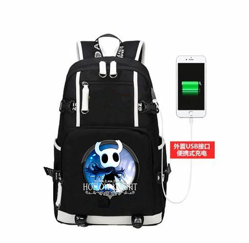 PS4 игра полый Рыцарь Рюкзак Knight студентов USB зарядка мочилы дорожная Школьная