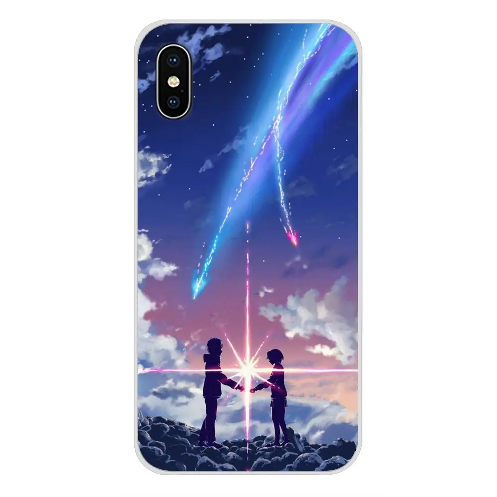 For Xiaomi Redmi Note 3 4 5 6 7 8 Pro Mi Max Mix 2 2S Pocophone F1 Silicone Cases Cover Japanese Anime Your Name Kimi no Na wa | Мобильные