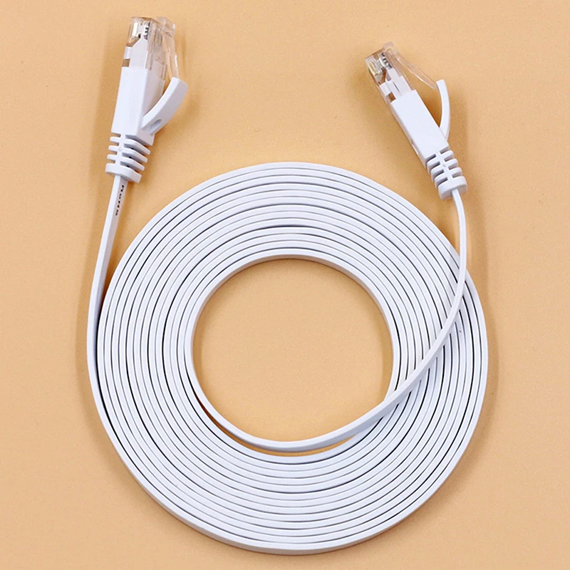 Кабель для патч роутера 1000 м белый 0 5 1 2 3 8 10 15 RJ45 CAT6 Ethernet сеть Плоский кабель