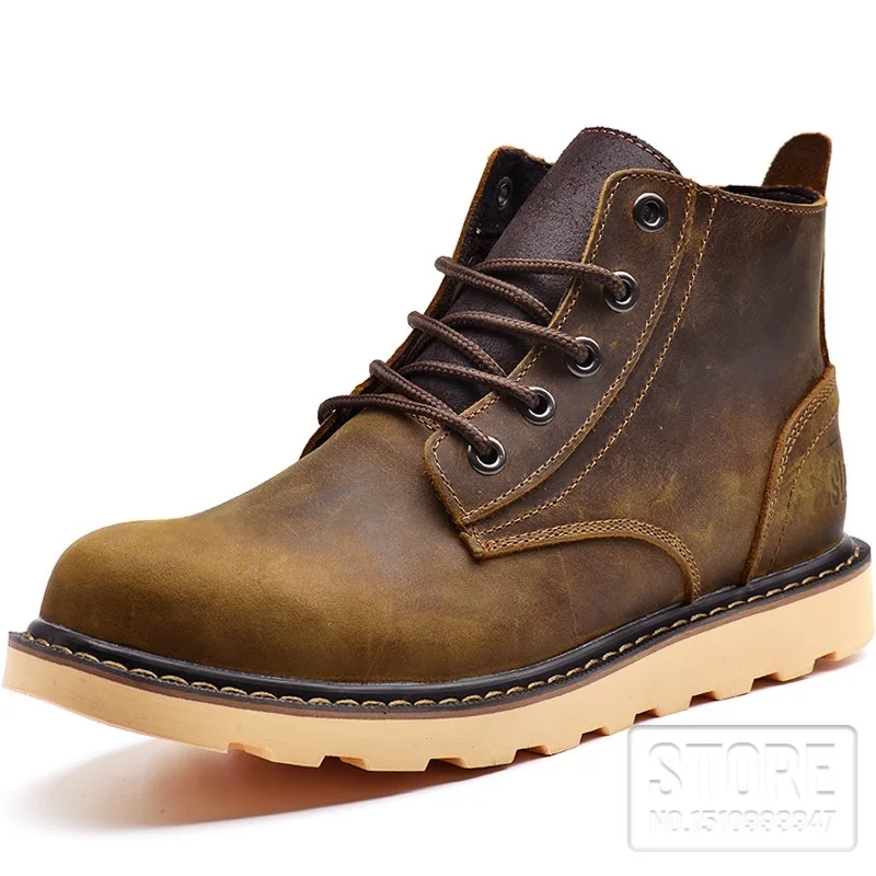 

Мужские мотоциклетные ботинки, кожаная Рабочая обувь martin для инструментов, гоночные ботинки для отдыха, зимняя водонепроницаемая обувь до ...