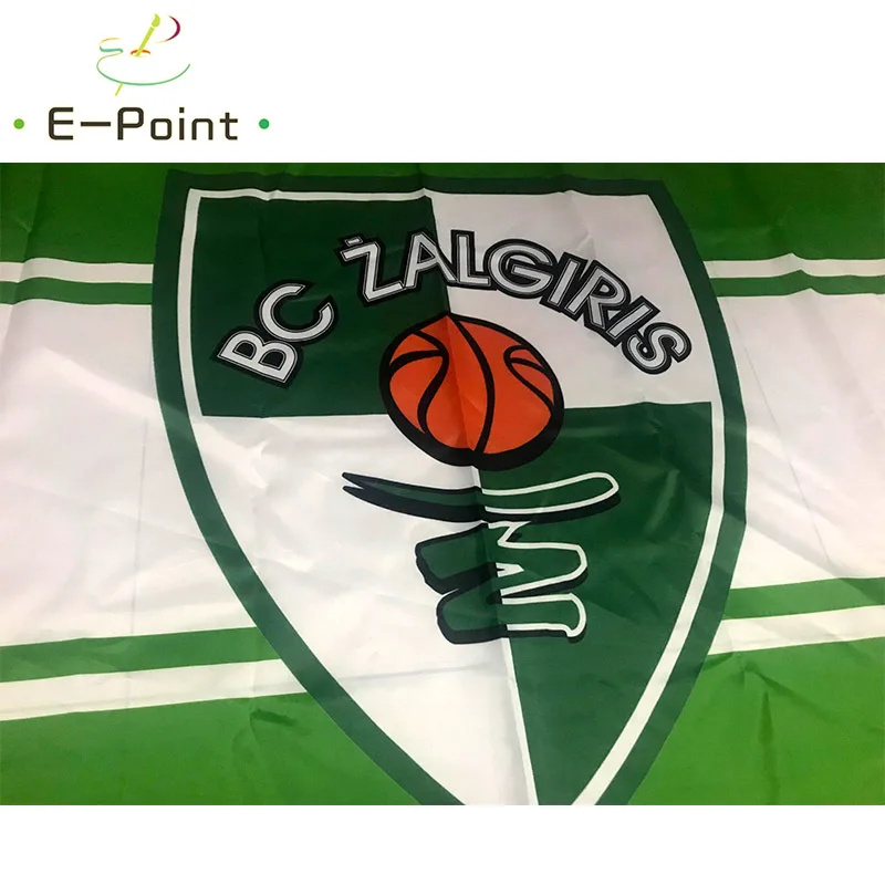 Литовский флаг BC Zalgiris 3 фута* 5 футов(90*150 см) размер рождественские украшения для домашнего флага баннер подарки
