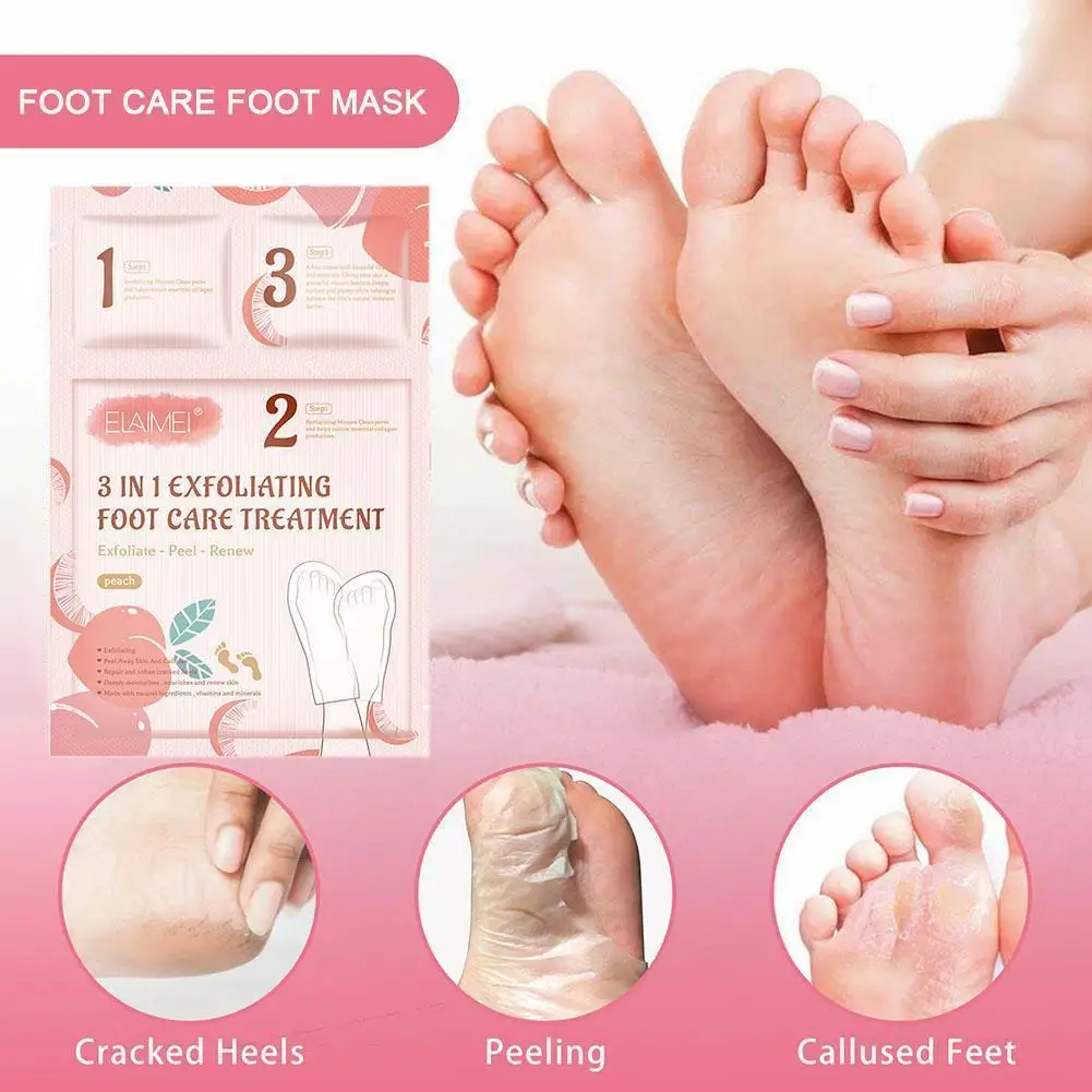

3 In 1 Exfoliating Foot Mask Socks For Pedicure Socks For Feet Peeling Foot Mask Health Care Skin Care Feet Dead Skin Removal