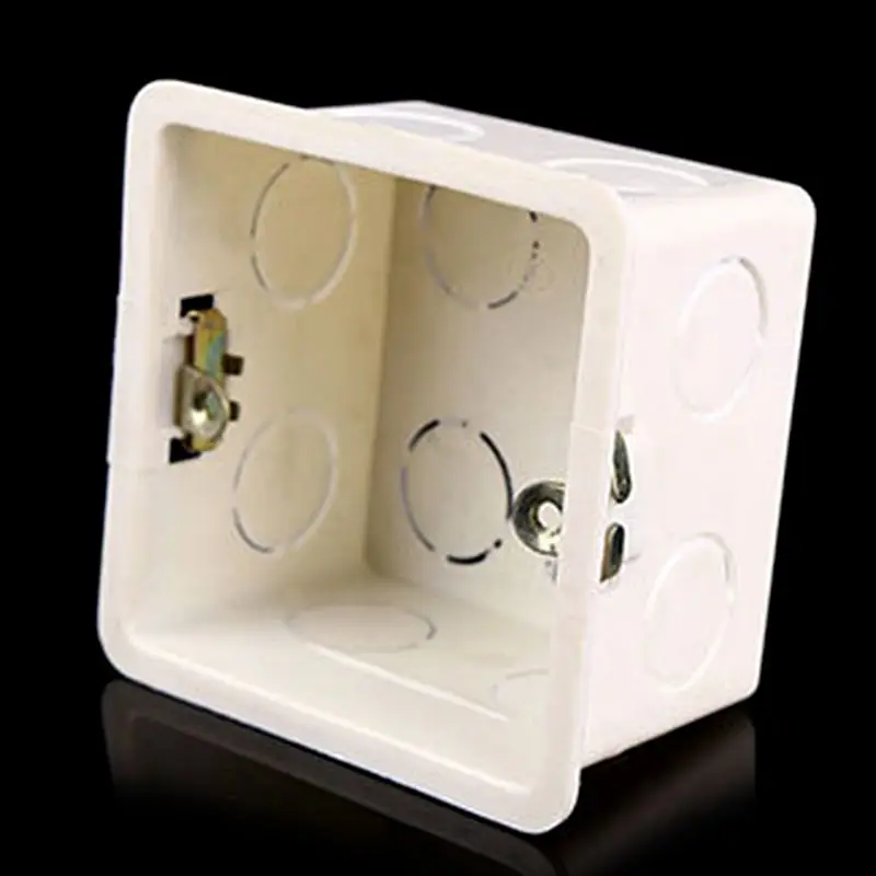 New 86X86 PVC Junction Box Wall Mount Cassette For Switch Socket Base Bottom Electrical Accessories | Обустройство дома