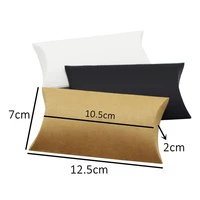 50100pcs kraft paper pillow shaped gift box party holiday handmade dessert packaging box for red bean piecandy