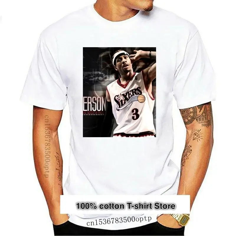 

Camisetas divertidas a la moda para hombre, camiseta estampada, The Form Dollar Shows, Camiseta de algodón Allen Iverson, negra