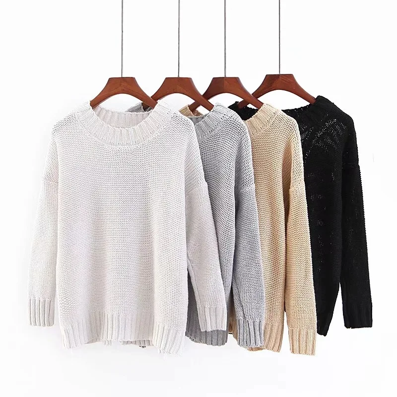 New autumn winter sweaters women large size loose wild knit jacket female middle-long hedging thicken coat | Женская одежда