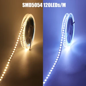 Светодиодная лента, 12 В постоянного тока, 5050, водонепроницаемая светодиодная лента, лампа 120 светодиодовм, Светодиодная лента e, светильник, теплый белыйхолодный белыйнатуральный белый