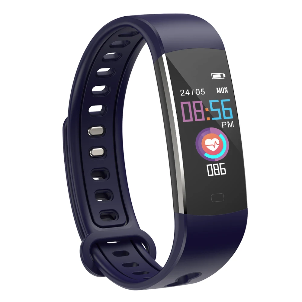 FT803blue BingoFit мужские Смарт часы Bluetooth фитнес трекер сердечного ритма gps часы школьные спортивные Будильник наручные часы для Android IOS - Цвет: FT803blue