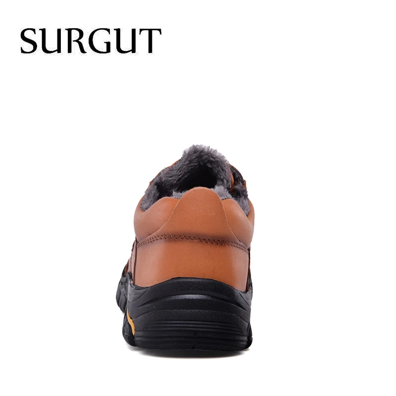 SURGUT Brand Genuine Leather Men Loafers Shoes Fashion Casual New 2021 Autumn Winter Breathable Flat Driving | Обувь