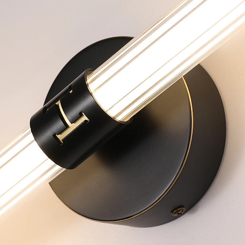 Современный медный зеркальный головной светильник золотой роскошный простой