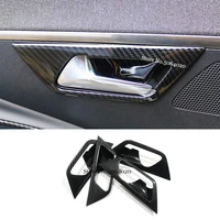 abs carbon fiber for peugeot 3008 gt 5008 2017 2020 accessories car inner door bowl protector frame cover trim car styling 4pcs