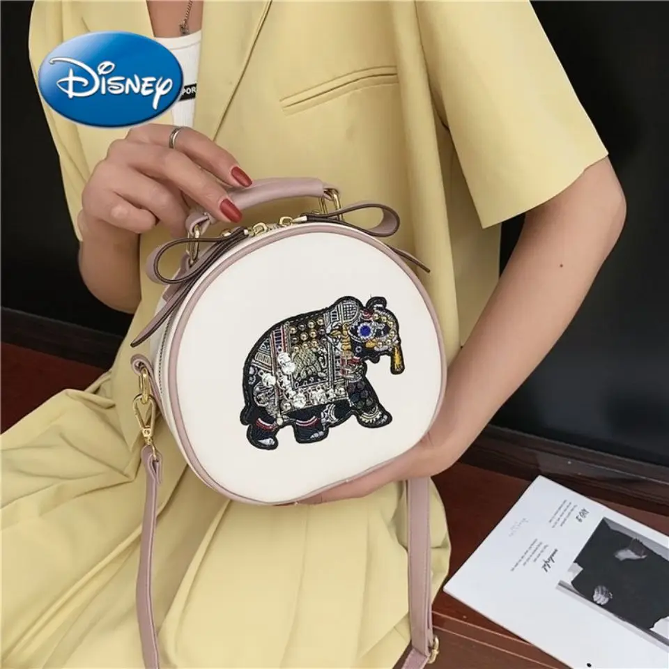 

New Disney Bag Dumbo Cartoon Print WomanPU Shoulder Bag Messenger Bag Handbag Tote Bag Shopping Bag Female Bag Trend In 2021