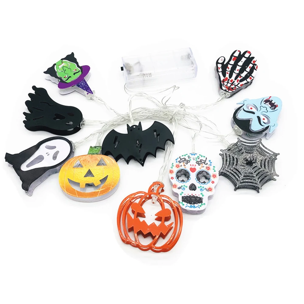 

3M 20LEDS Halloween LED String Halloween Lights Pumpkin Skull Bat DIY Hanging Lamps Halloween Decoration For Home Holiday Party