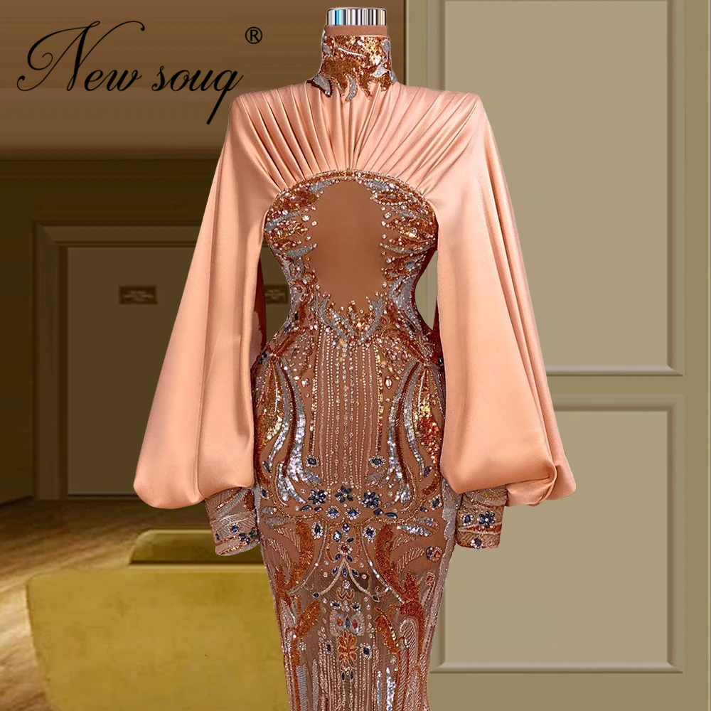 

Haute Dubai Evening Dresses Celebrity Dress Robe De Soiree 2021 Puffy Sleeve Prom Dress Vestido De Festa Middle East Party Night